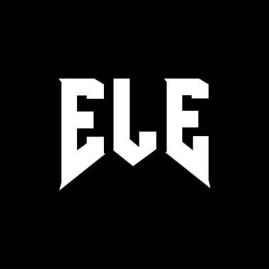 Teknoloji şirketi için ELE mektup logosu tasarımı. ELE logosu siyah ve beyaz renk kombinasyonu tasarladı. ELE logosu, ELE vektörü, ELE tasarımı, ELE simgesi, ELE alfabesi. ELE tipografi logosu tasarımı.