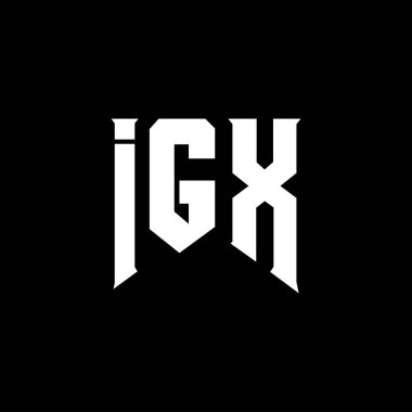 Teknoloji şirketi için IGX harf logosu tasarımı. IGX logo tasarımı siyah ve beyaz renk kombinasyonu. IGX logosu, IGX vektörü, IGX tasarımı, IGX simgesi, IGX alfabesi. IGX tipografi logosu tasarımı.