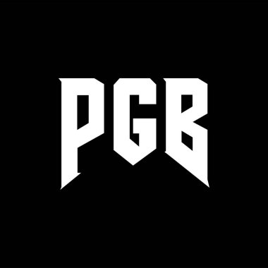 Teknoloji şirketi için PGB mektup logosu tasarımı. PGB logo tasarımı siyah ve beyaz renk kombinasyonu. PGB logosu, PGB vektörü, PGB tasarımı, PGB simgesi, PGB alfabesi. PGB tipografi logosu tasarımı.