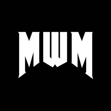 Teknoloji şirketi için MWM mektup logosu tasarımı. MWM logo tasarımı siyah ve beyaz renk kombinasyonu. MWM logosu, MWM vektörü, MWM tasarımı, MWM simgesi, MWM alfabesi. MWM tipografi logosu tasarımı.