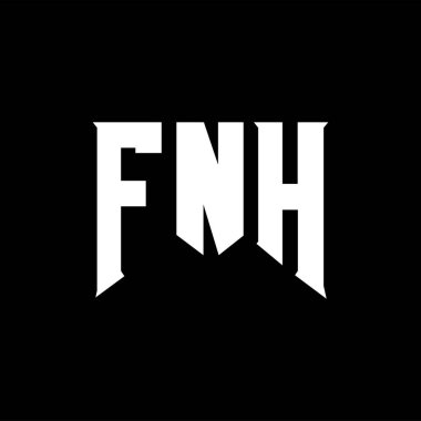 Teknoloji şirketi için FNH mektup logosu tasarımı. FNH logosu siyah ve beyaz renk kombinasyonu tasarladı. FNH logosu, FNH vektörü, FNH dizaynı, FNH simgesi, FNH alfabesi. FNH tipografi logosu tasarımı.