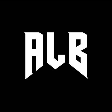 Teknoloji şirketi için ALB harf logosu tasarımı. ALB logo tasarımı siyah ve beyaz renk kombinasyonu. ALB logosu, ALB vektörü, ALB tasarımı, ALB simgesi, ALB alfabesi. ALB tipografi logosu tasarımı.