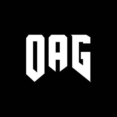 Teknoloji şirketi için OAG harf logosu tasarımı. OAG logo tasarımı siyah ve beyaz renk kombinasyonu. OAG logosu, OAG vektörü, OAG tasarımı, OAG simgesi, OAG alfabesi. OAG tipografi logo tasarımı.