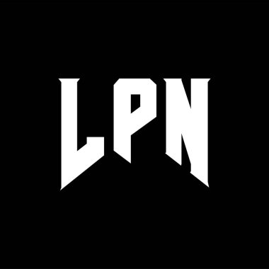 Teknoloji şirketi için LPN harf logosu tasarımı. LPN logo tasarımı siyah ve beyaz renk kombinasyonu. LPN logosu, LPN vektörü, LPN tasarımı, LPN simgesi, LPN alfabesi. LPN tipografi logosu tasarımı.
