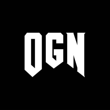 Teknoloji şirketi için OGN harf logosu tasarımı. OGN logo tasarımı siyah ve beyaz renk kombinasyonu. OGN logosu, OGN vektörü, OGN tasarımı, OGN simgesi, OGN alfabesi. OGN tipografi logosu tasarımı.