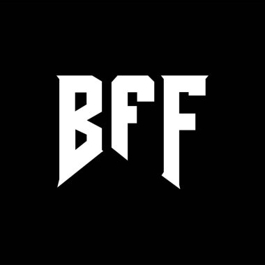 Teknoloji şirketi için BFF mektup logosu tasarımı. BFF logo tasarımı siyah ve beyaz renk kombinasyonu. BFF logosu, BFF vektörü, BFF tasarımı, BFF simgesi, BFF alfabesi. BFF tipografi logosu tasarımı.
