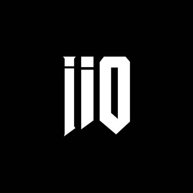 Teknoloji şirketi için IIO harf logosu tasarımı. IIO logo tasarımı siyah ve beyaz renk kombinasyonu. IIO logosu, IIO vektörü, IIO tasarımı, IIO simgesi, IIO alfabesi. IIO tipografi logosu tasarımı.