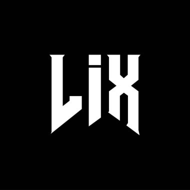 Teknoloji şirketi için LIX mektup logosu tasarımı. LIX logo tasarımı siyah ve beyaz renk kombinasyonu. LIX logosu, LIX vektörü, LIX tasarımı, LIX simgesi, LIX alfabesi. LIX tipografi logo tasarımı.