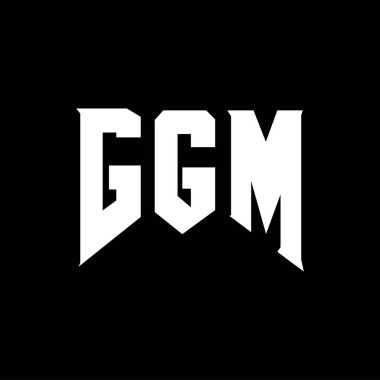 Teknoloji şirketi için GGM harf logosu tasarımı. GGM logo tasarımı siyah ve beyaz renk kombinasyonu. GGM logosu, GGM vektörü, GGM tasarımı, GGM simgesi, GGM alfabesi. GGM tipografi logosu tasarımı.