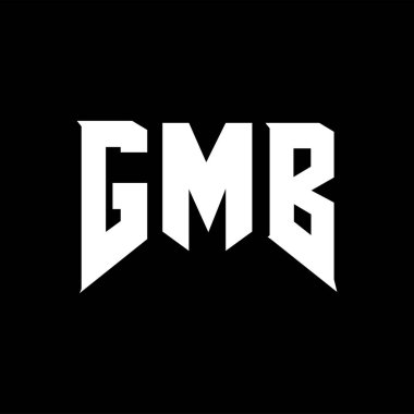 Teknoloji şirketi için GMB harf logosu tasarımı. GMB logo tasarımı siyah ve beyaz renk kombinasyonu. GMB logosu, GMB vektörü, GMB tasarımı, GMB simgesi, GMB alfabesi. GMB tipografi logosu tasarımı.