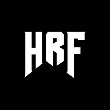 Teknoloji şirketi için HRF mektup logosu tasarımı. HRF logo tasarımı siyah ve beyaz renk kombinasyonu. HRF logosu, HRF vektörü, HRF tasarımı, HRF simgesi, HRF alfabesi. HRF tipografi logosu tasarımı.