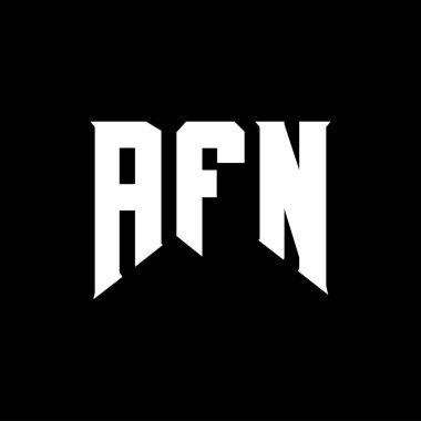Teknoloji şirketi için AFN harf logosu tasarımı. AFN logo tasarımı siyah ve beyaz renk kombinasyonu. AFN logosu, AFN vektörü, AFN tasarımı, AFN simgesi, AFN alfabesi. AFN tipografi logosu tasarımı.