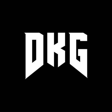 Teknoloji şirketi için DKG mektup logosu tasarımı. DKG logo tasarımı siyah ve beyaz renk kombinasyonu. DKG logosu, DKG vektörü, DKG tasarımı, DKG simgesi, DKG alfabesi. DKG tipografi logosu tasarımı.