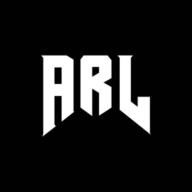 Teknoloji şirketi için ARL mektup logosu tasarımı. ARL logo tasarımı siyah ve beyaz renk kombinasyonu. ARL logosu, ARL vektörü, ARL tasarımı, ARL simgesi, ARL alfabesi. ARL tipografi logosu tasarımı.