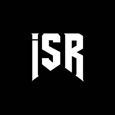 Teknoloji şirketi için ISR mektup logosu tasarımı. ISR logo tasarımı siyah-beyaz renk kombinasyonu. ISR logosu, ISR vektörü, ISR tasarımı, ISR simgesi, ISR alfabesi. ISR tipografi logosu tasarımı.