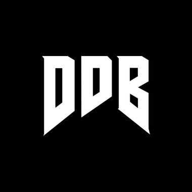 Teknoloji şirketi için DDB mektup logosu tasarımı. DDB logo tasarımı siyah ve beyaz renk kombinasyonu. DDB logosu, DDB vektörü, DDB tasarımı, DDB simgesi, DDB alfabesi. DDB tipografi logosu tasarımı.