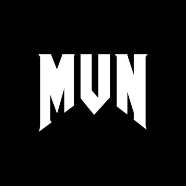 Teknoloji şirketi için MVN harf logosu tasarımı. MVN logo tasarımı siyah ve beyaz renk kombinasyonu. MVN logosu, MVN vektörü, MVN tasarımı, MVN simgesi, MVN alfabesi. MVN tipografi logosu tasarımı.