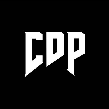 Teknoloji şirketi için CDP harf logosu tasarımı. CDP logo tasarımı siyah-beyaz renk kombinasyonu. CDP logosu, CDP vektörü, CDP tasarımı, CDP simgesi, CDP alfabesi. CDP tipografi logosu tasarımı.