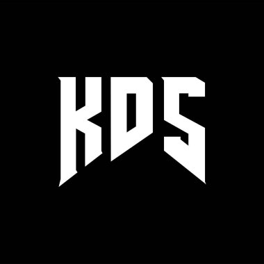 Teknoloji şirketi için KDS mektup logosu tasarımı. KDS logo tasarımı siyah ve beyaz renk kombinasyonu. KDS logosu, KDS vektörü, KDS tasarımı, KDS simgesi, KDS alfabesi. KDS tipografi logosu tasarımı.