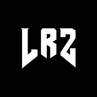 Teknoloji şirketi için LRZ harf logosu tasarımı. LRZ logo tasarımı siyah ve beyaz renk kombinasyonu. LRZ logosu, LRZ vektörü, LRZ tasarımı, LRZ simgesi, LRZ alfabesi. LRZ tipografi logosu tasarımı.