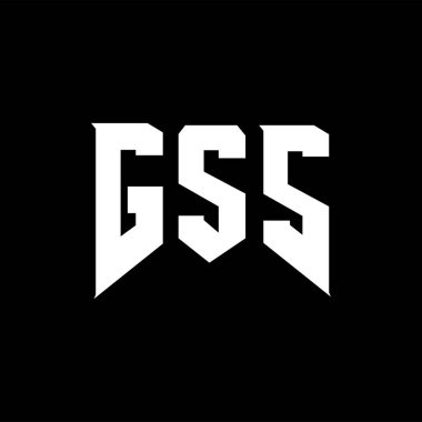 Teknoloji şirketi için GSS harf logosu tasarımı. GSS logo tasarımı siyah ve beyaz renk kombinasyonu. GSS logosu, GSS vektörü, GSS tasarımı, GSS simgesi, GSS alfabesi. GSS tipografi logosu tasarımı.