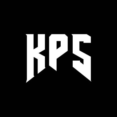 Teknoloji şirketi için KPS mektup logosu tasarımı. KPS logo tasarımı siyah ve beyaz renk kombinasyonu. KPS logosu, KPS vektörü, KPS tasarımı, KPS simgesi, KPS alfabesi. KPS tipografi logosu tasarımı.