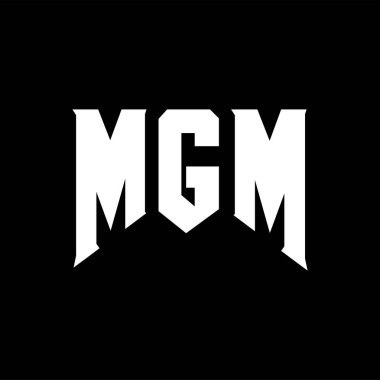 Teknoloji şirketi için MGM mektup logosu tasarımı. MGM logo tasarımı siyah ve beyaz renk kombinasyonu. MGM logosu, MGM vektörü, MGM tasarımı, MGM simgesi, MGM alfabesi. MGM tipografi logosu tasarımı.