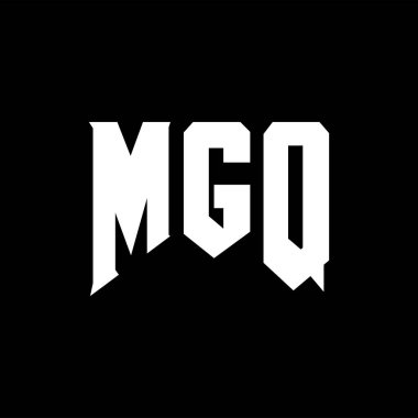 Teknoloji şirketi için MGQ harf logosu tasarımı. MGQ logo tasarımı siyah ve beyaz renk kombinasyonu. MGQ logosu, MGQ vektörü, MGQ tasarımı, MGQ simgesi, MGQ alfabesi. MGQ tipografi logosu tasarımı.