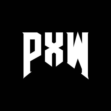 Teknoloji şirketi için PXW harf logosu tasarımı. PXW logo tasarımı siyah ve beyaz renk kombinasyonu. PXW logosu, PXW vektörü, PXW tasarımı, PXW simgesi, PXW alfabesi. PXW tipografi logosu tasarımı.