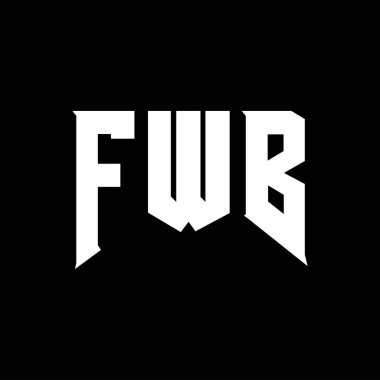 Teknoloji şirketi için FWB mektup logosu tasarımı. FWB logo tasarımı siyah ve beyaz renk kombinasyonu. FWB logosu, FWB vektörü, FWB tasarımı, FWB simgesi, FWB alfabesi. FWB tipografi logosu tasarımı.