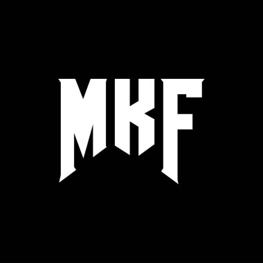 Teknoloji şirketi için MKF mektup logosu tasarımı. MKF logo tasarımı siyah ve beyaz renk kombinasyonu. MKF logosu, MKF vektörü, MKF tasarımı, MKF simgesi, MKF alfabesi. MKF tipografi logosu tasarımı.