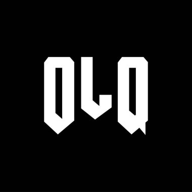 Teknoloji şirketi için OLQ harf logosu tasarımı. OLQ logo tasarımı siyah ve beyaz renk kombinasyonu. OLQ logosu, OLQ vektörü, OLQ tasarımı, OLQ simgesi, OLQ alfabesi. OLQ tipografi logosu tasarımı.