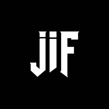 Teknoloji şirketi için JIF mektup logosu tasarımı. JIF logo tasarımı siyah ve beyaz renk kombinasyonu. JIF logosu, JIF vektörü, JIF tasarımı, JIF simgesi, JIF alfabesi. JIF tipografi logo tasarımı.