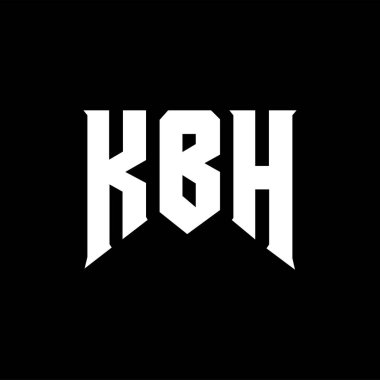 Teknoloji şirketi için KBH mektup logosu tasarımı. KBH logo tasarımı siyah-beyaz renk kombinasyonu. KBH logosu, KBH vektörü, KBH tasarımı, KBH simgesi, KBH alfabesi. KBH tipografi logosu tasarımı.