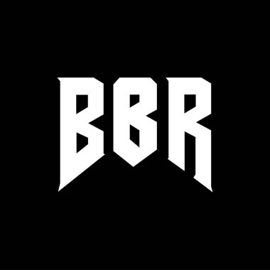 Teknoloji şirketi için BBR harf logosu tasarımı. BBR logo tasarımı siyah ve beyaz renk kombinasyonu. BBR logosu, BBR vektörü, BBR tasarımı, BBR simgesi, BBR alfabesi. BBR tipografi logosu tasarımı.