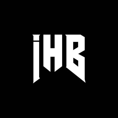 Teknoloji şirketi için IHB mektup logosu tasarımı. IHB logo tasarımı siyah ve beyaz renk kombinasyonu. IHB logosu, IHB vektörü, IHB tasarımı, IHB simgesi, IHB alfabesi. IHB tipografi logosu tasarımı.