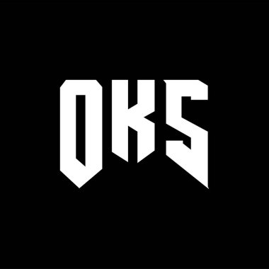 Teknoloji şirketi için OKS mektup logosu tasarımı. OKS logo tasarımı siyah ve beyaz renk kombinasyonu. OKS logosu, OKS vektörü, OKS tasarımı, OKS simgesi, OKS alfabesi. OKS tipografi logosu tasarımı.