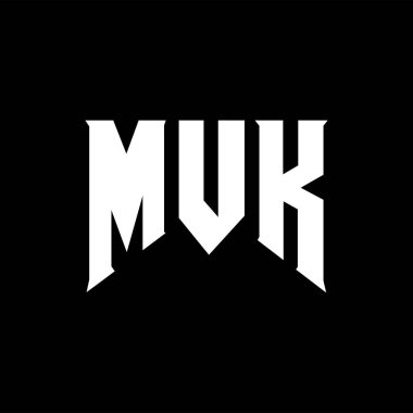 Teknoloji şirketi için MVK mektup logosu tasarımı. MVK logo tasarımı siyah ve beyaz renk kombinasyonu. MVK logosu, MVK vektörü, MVK tasarımı, MVK simgesi, MVK alfabesi. MVK tipografi logosu tasarımı.