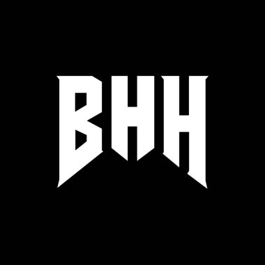 Teknoloji şirketi için BHH mektup logosu tasarımı. BHH logosu siyah ve beyaz renk kombinasyonu tasarladı. BHH logosu, BHH vektörü, BHH tasarımı, BHH simgesi, BHH alfabesi. BHH tipografi logosu tasarımı.