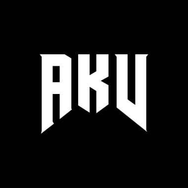 Teknoloji şirketi için AKV mektup logosu tasarımı. AKV logo tasarımı siyah ve beyaz renk kombinasyonu. AKV logosu, AKV vektörü, AKV tasarımı, AKV simgesi, AKV alfabesi. AKV tipografi logosu tasarımı.