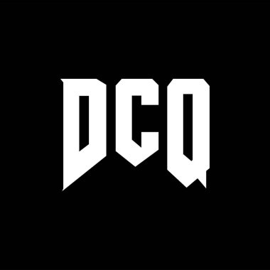 Teknoloji şirketi için DCQ mektup logosu tasarımı. DCQ logo tasarımı siyah ve beyaz renk kombinasyonu. DCQ logosu, DCQ vektörü, DCQ tasarımı, DCQ simgesi, DCQ alfabesi. DCQ tipografi logosu tasarımı.