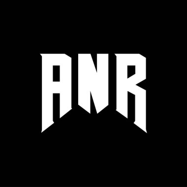 Teknoloji şirketi için ANR mektup logosu tasarımı. ANR logo tasarımı siyah ve beyaz renk kombinasyonu. ANR logosu, ANR vektörü, ANR tasarımı, ANR simgesi, ANR alfabesi. ANR tipografi logosu tasarımı.