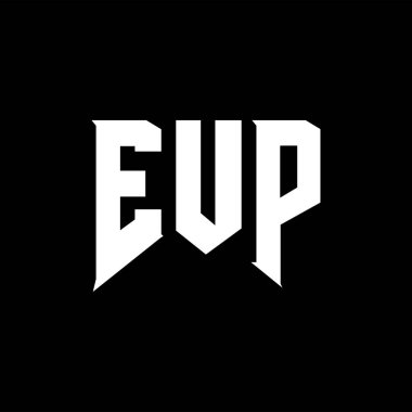 Teknoloji şirketi için EUP mektup logosu tasarımı. EUP logo tasarımı siyah ve beyaz renk kombinasyonu. EUP logosu, EUP vektörü, EUP tasarımı, EUP simgesi, EUP alfabesi. EUP tipografi logosu tasarımı.