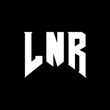 Teknoloji şirketi için LNR harf logosu tasarımı. LNR logo tasarımı siyah ve beyaz renk kombinasyonu. LNR logosu, LNR vektörü, LNR tasarımı, LNR simgesi, LNR alfabesi. LNR tipografi logosu tasarımı.