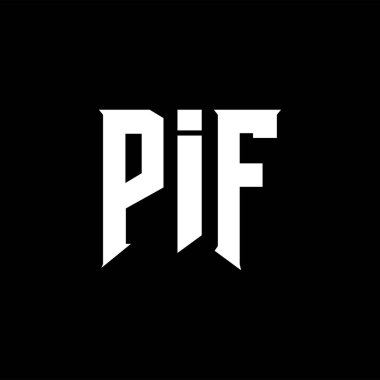 Teknoloji şirketi için PIF mektup logosu tasarımı. PIF logosu siyah ve beyaz renk kombinasyonu tasarladı. PIF logosu, PIF vektörü, PIF tasarımı, PIF simgesi, PIF alfabesi. PIF tipografi logosu tasarımı.