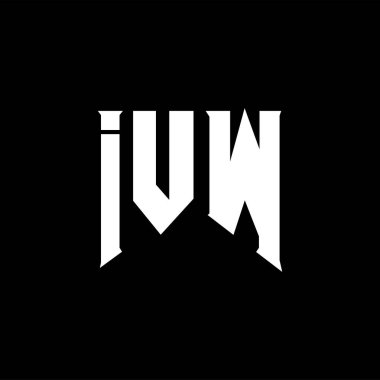 Teknoloji şirketi için IVW harf logosu tasarımı. IVW logo tasarımı siyah ve beyaz renk kombinasyonu. IVW logosu, IVW vektörü, IVW tasarımı, IVW simgesi, IVW alfabesi. IVW tipografi logosu tasarımı.