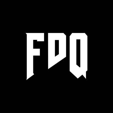 Teknoloji şirketi için FDQ mektup logosu tasarımı. FDQ logo tasarımı siyah ve beyaz renk kombinasyonu. FDQ logosu, FDQ vektörü, FDQ tasarımı, FDQ simgesi, FDQ alfabesi. FDQ tipografi logosu tasarımı.