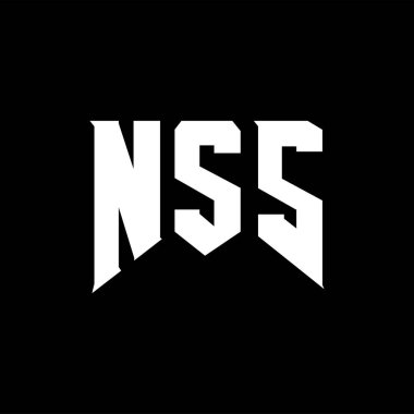 Teknoloji şirketi için NSS mektup logosu tasarımı. NSS logo tasarımı siyah ve beyaz renk kombinasyonu. NSS logosu, NSS vektörü, NSS tasarımı, NSS simgesi, NSS alfabesi. NSS tipografi logosu tasarımı.