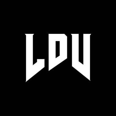 Teknoloji şirketi için LDV harf logosu tasarımı. LDV logo tasarımı siyah ve beyaz renk kombinasyonu. LDV logosu, LDV vektörü, LDV tasarımı, LDV simgesi, LDV alfabesi. LDV tipografi logosu tasarımı.