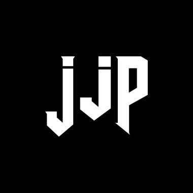 Teknoloji şirketi için JJP mektup logosu tasarımı. JJP logosu siyah-beyaz renk kombinasyonu tasarladı. JJP logosu, JJP vektörü, JJP tasarımı, JJP simgesi, JJP alfabesi. JJP tipografi logosu tasarımı.